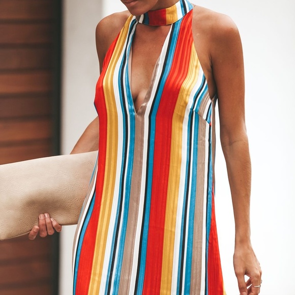 Vici Colorful Keyhole Dress - Picture 3 of 5